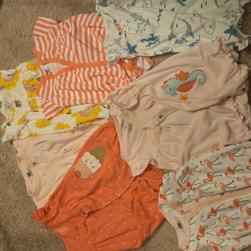 Assorted Baby Rompers with Fun Prints